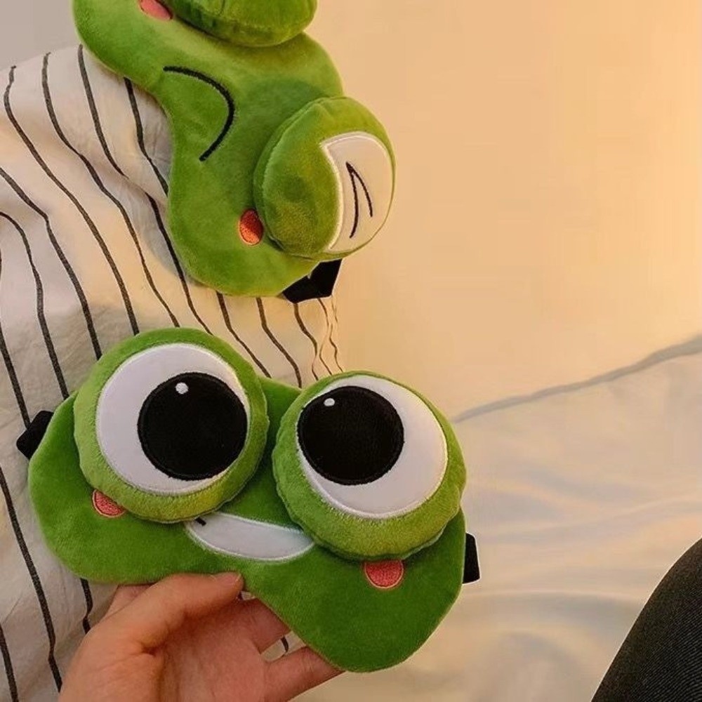 Lovely Cartoon Frog Sleep Eye  - đánh giá và giá Sleep Eye Mask 3D