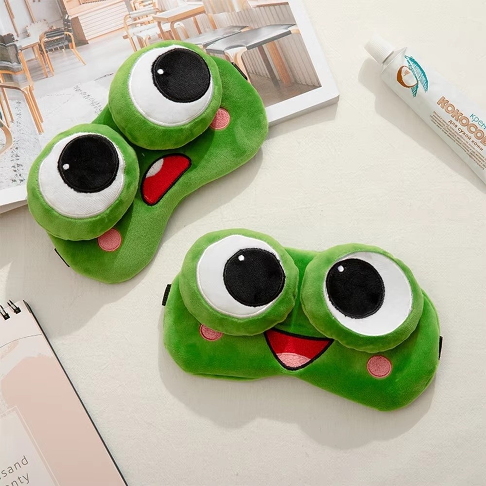 Lovely Cartoon Frog Sleep Eye  - đánh giá và giá Sleep Eye Mask 3D