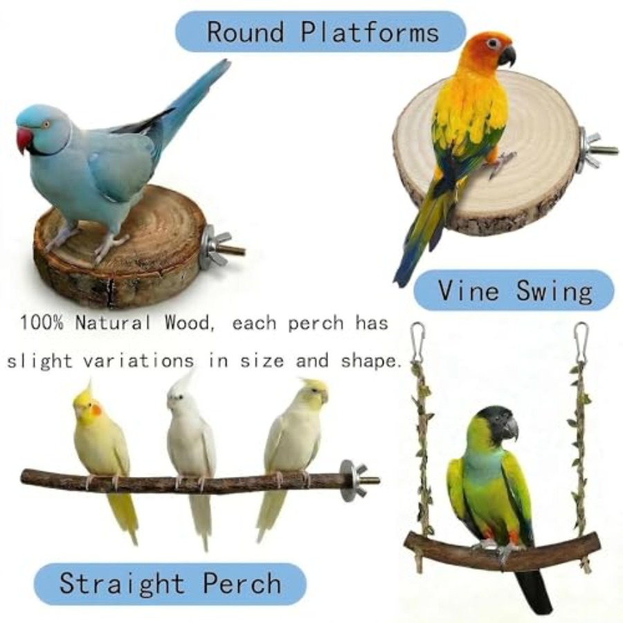 8PCS natural wood bird perches - đánh giá và giá Health & Wellness Retailers